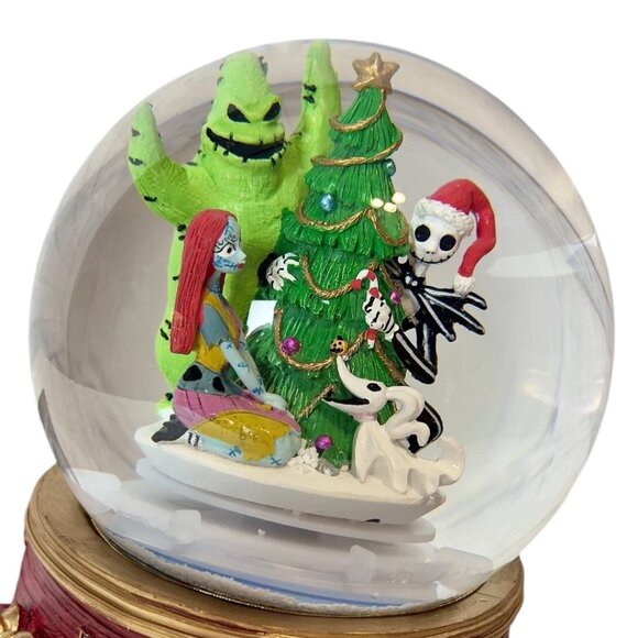 Nightmare Before Christmas Light Up Water Snow Globe Plays Music Sound Disney - Picture 3 of 9